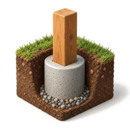 Fence Post Concrete Calculator illustration