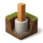 Fence Post Concrete Calculator illustration