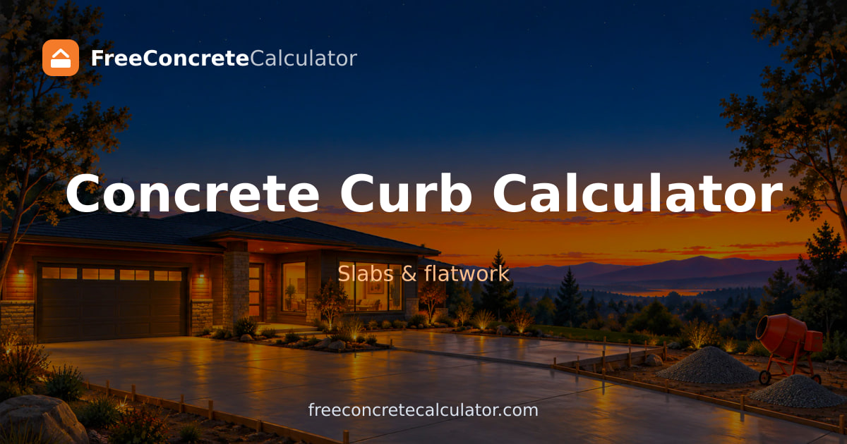 Concrete Curb Calculator: Curb & Gutter Yards per Foot